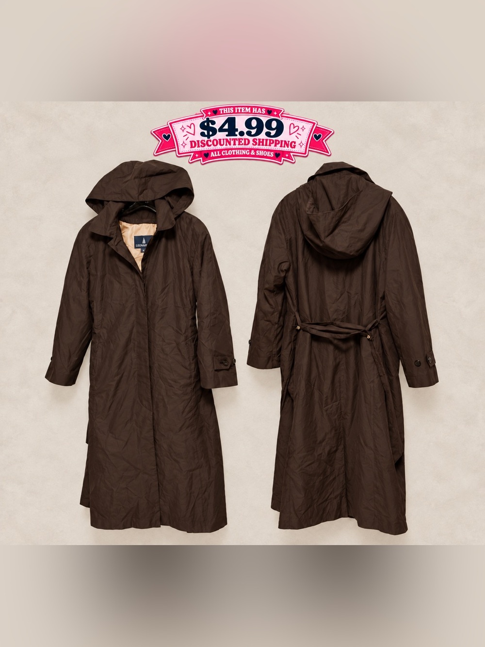 London Fog Hooded Long Trench Coat with Zip-In Warmer – (12) Petite